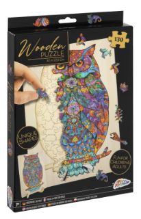 Obrázek z Dřevěné puzzle sova 130 dílků 
